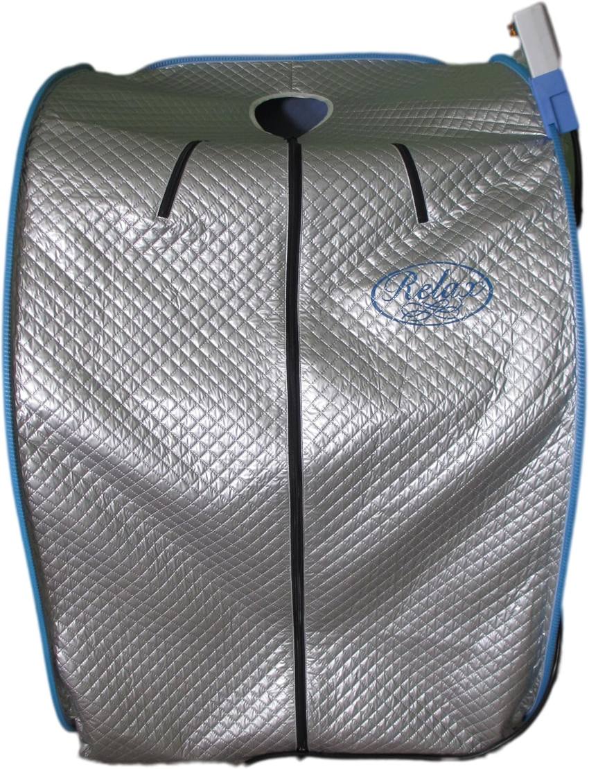 Relax Far Infrared Sauna — full-body folding enclosure with proprietary semiconductor IR generators